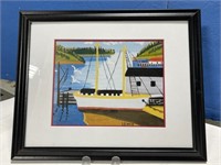 Framed Maud Lewis Decorative Print - Ship in the