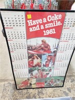 1981 Coca Cola Calendar