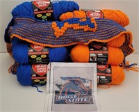 (20) Skein Rolls of BSU Blue / Orange Yarn