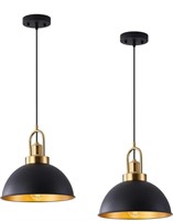 Febeleven Matte Black Farmhouse Pendant Light,