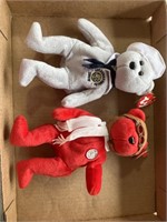 Beanie baby and cases: Ronnie USS Ronald Reagan &