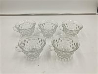 5 Fostoria Footed Coffee/Tea Cups DH