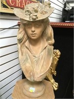 BUST OF YOUNG LADY - APPROX 24" TALL - LOCAL PICK-