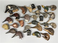 Group of 30 Decoy Heads