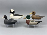 4 Miniature Duck Decoys