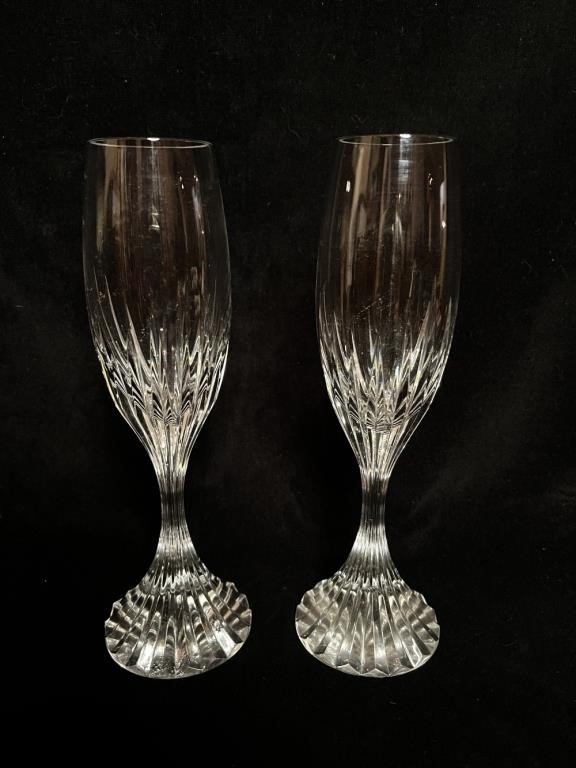 Baccarat Champagne Glasses | Live and Online Auctions on HiBid.com