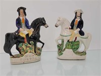 Pair of Staffordshire Porcelain Flat-Back Figures