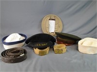 Vintage Military & Police Hats and Belts