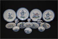 15pcs M.A. Hadley Assorted Dishes; (4) 11" plates,