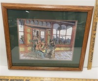 Vintage Boots & Shoes Store Framed Painting