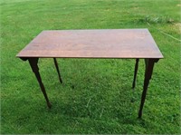 Antique Folding Sewing Table w/Stenciled