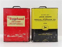 John Deere Oil, Farmhand Hydraulic Fluid Cans
