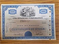 Cna financial Corp stock certificate