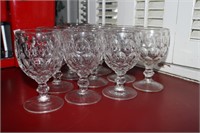 10 Stemmed water goblets similar to Heisey