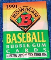 1991 Bowman Baseball Pack