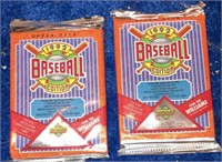 2  1992 Upper Deck Baseball Packs