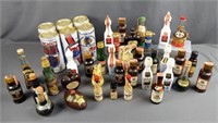 Large Group of Vintage Mini Liquor Bottles