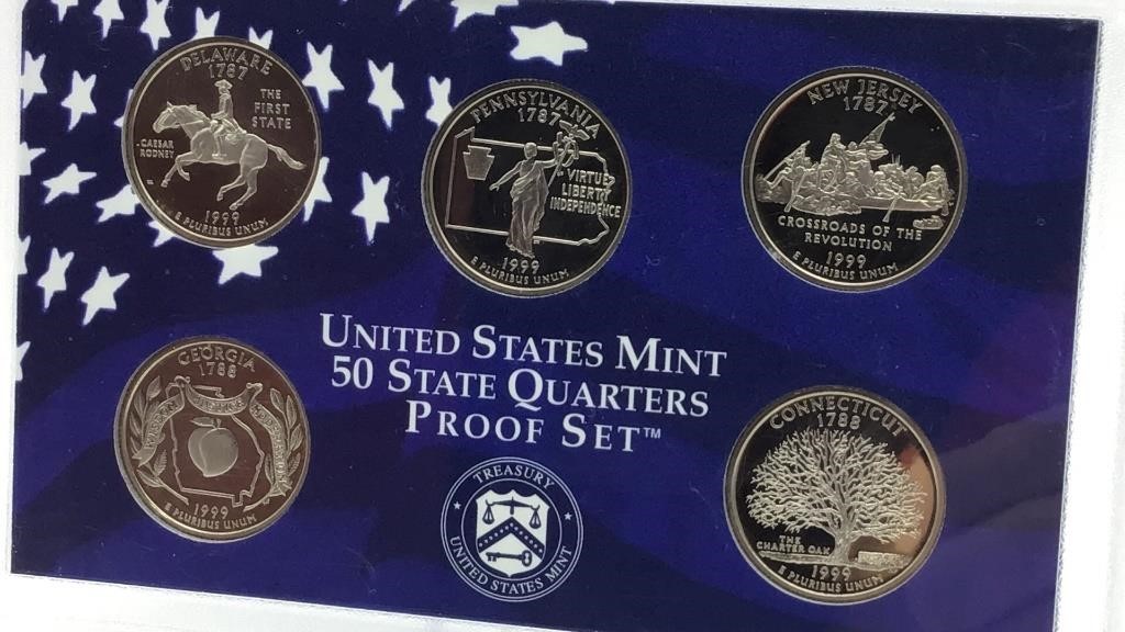 1999 U.S. Mint 50 State Quarters Proof Set