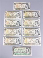 Canadian 1967 & 1973 $1.00 Dollar Bills