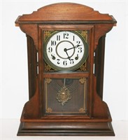 Ingraham Bristol Conn. Shelf Clock w/ Key,