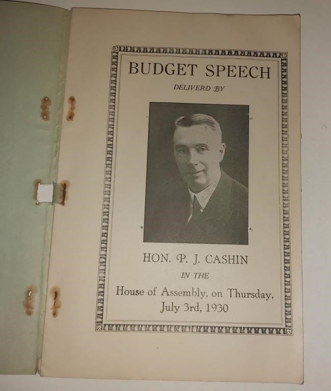 1933 Budget Speach