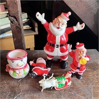Vintage Plastic & Assorted Santas
