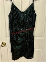 Grace Karen Green Sequin Dress Size XL (Madison)