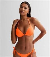 Neon Orange Bikini. Size: Large. See in-house