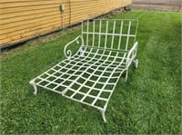 Large Metal Double Chaise Lounge Chair