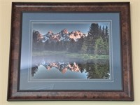 Framed Mountain Scene Print