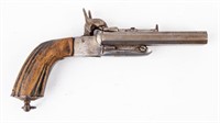 Antique Pinfire Double Barrel Pistol .44 Cal