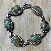 STERLING SILVER TURQUOISE BRACELET