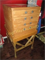 Hand Crafted Cedar Jewelry Chest w/ Display Top