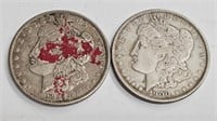 1921 & 1900-O Morgan Silver Dollars