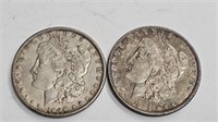 1896 & 1884 Morgan Silver Dollars