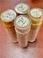 (4) Rolls of UNC Lincoln Cents