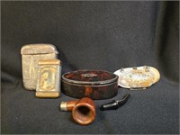 GROUP OF ANTIQUE TOBACCO RELATED ITEMS