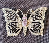 Vintage Sterling Butterfly Brooch
