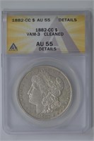 1882-CC Morgan Silver Dollar VAM 3