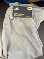 Lot of (10) Gray Adidas Youth Pull-Up Pant
