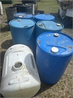 5 Barrels and 1 Water Tank