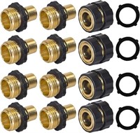 Hourleey 3/4 Inch Garden Hose Quick Connector, 4