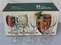 Napa Country 8pc Glass Goblet Set in Box
