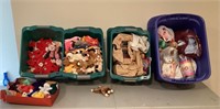 4 totes of Beanie Babies