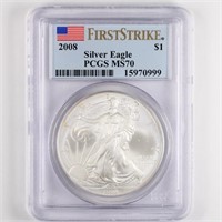 2008 Silver Eagle PCGS MS70