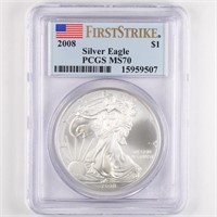 2008 Silver Eagle PCGS MS70