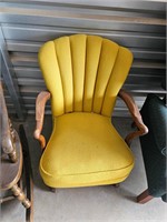 Old yellow easy chair