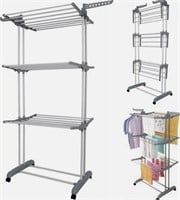 CLOTHES DRYING RACK STAND MULTI SECTION 3 TIER