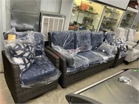 3 piece patio set MSRP $2499 sunbrella with couch