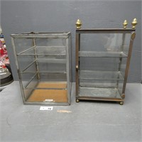 Antique Glass Counter Top Display Cabinets
